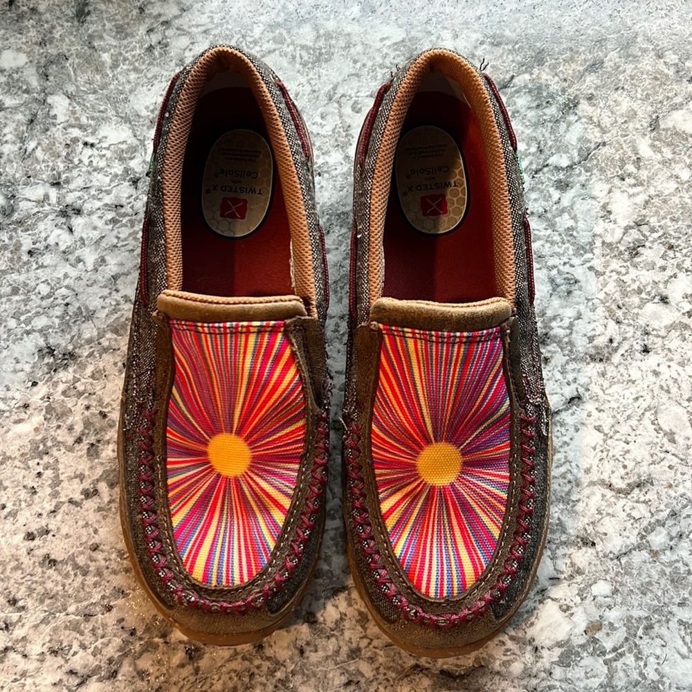 Womens Twisted X Slip On Driving Moc Eco TWX Bright Sunburst size 8
